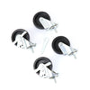 Castors, Set of 4, 3", KIT, 1/2" STEM, 3" Wheel Diameter(SKU - 883720)