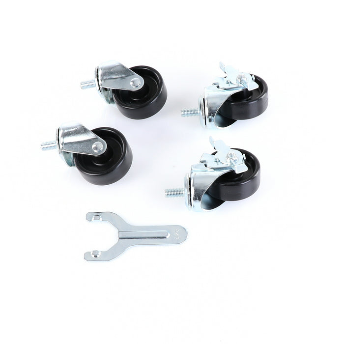 Castors, Set of 4, 3", KIT, 1/2" STEM, 3" Wheel Diameter(SKU - 883720)