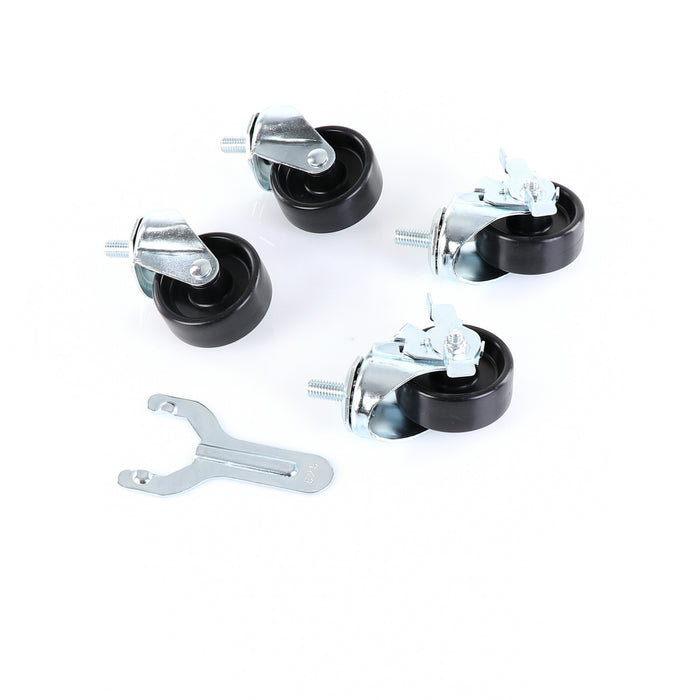 Castors, Set of 4, 3", KIT, 1/2" STEM, 3" Wheel Diameter(SKU - 883720)