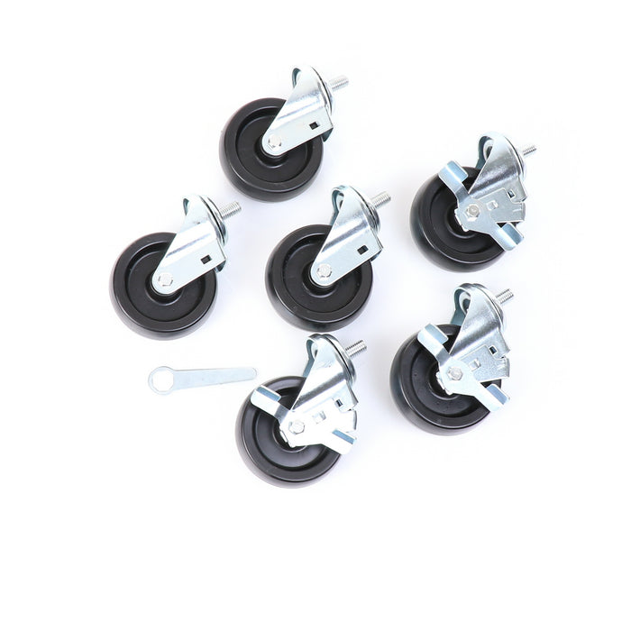 Castors, Set of 6, 4" Wheel Diameter(SKU - 830278)