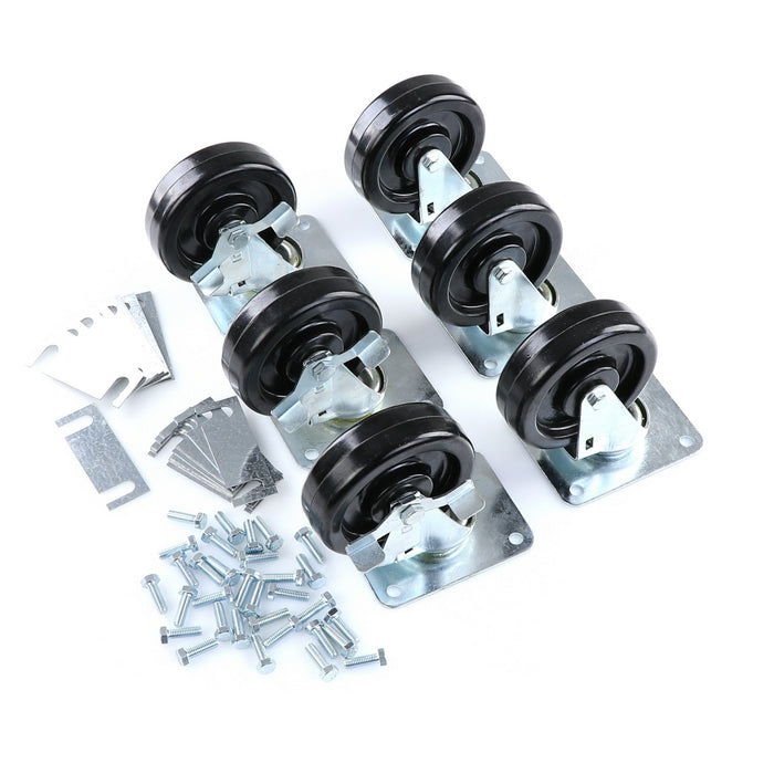 CASTOR KIT SET OF 6-5"(SKU - 809748)