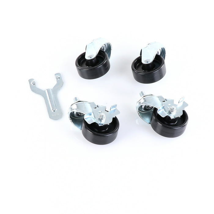 Castors, Set of 4, 3", KIT, 1/2" STEM, 3" Wheel Diameter(SKU - 883720)