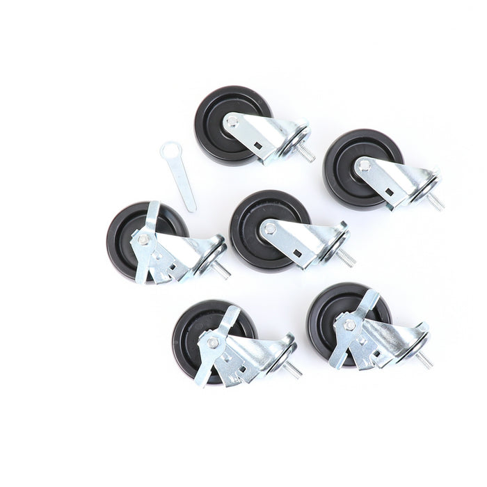 Castors, Set of 6, 4" Wheel Diameter(SKU - 830278)