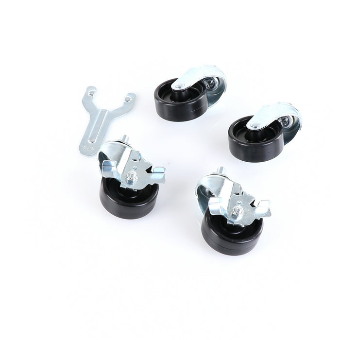 Castors, Set of 4, 3", KIT, 1/2" STEM, 3" Wheel Diameter(SKU - 883720)