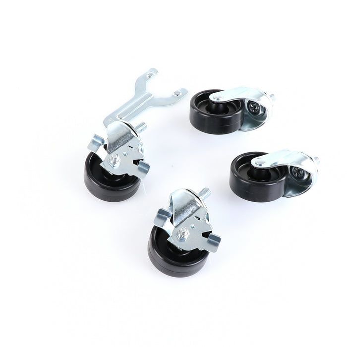 Castors, Set of 4, 3", KIT, 1/2" STEM, 3" Wheel Diameter(SKU - 883720)