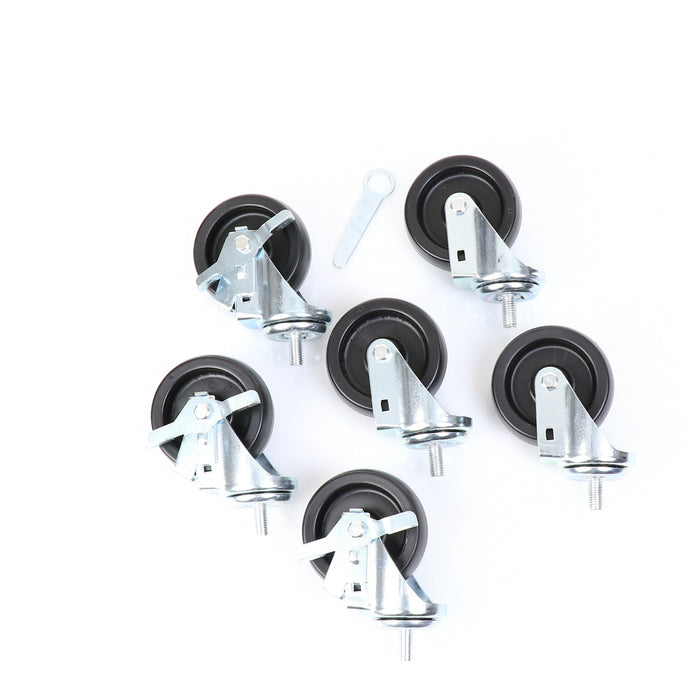 Castors, Set of 6, 4" Wheel Diameter(SKU - 830278)