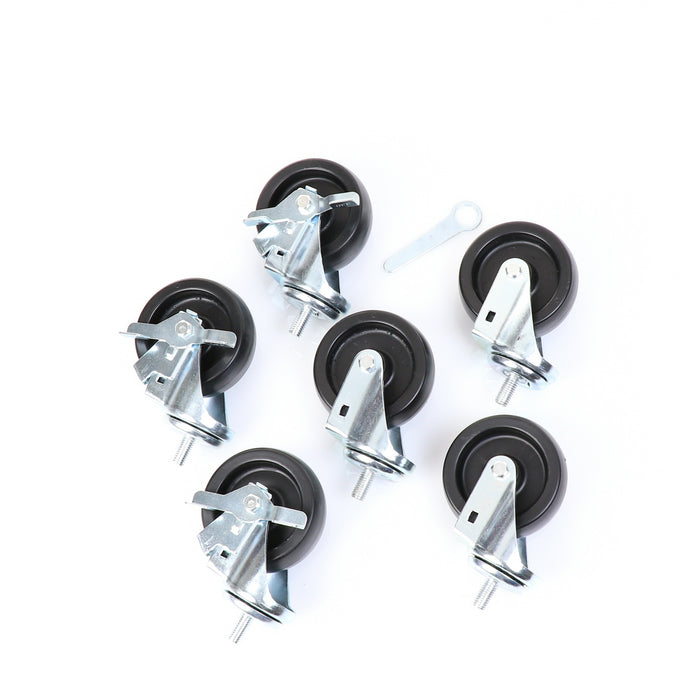 Castors, Set of 6, 4" Wheel Diameter(SKU - 830278)