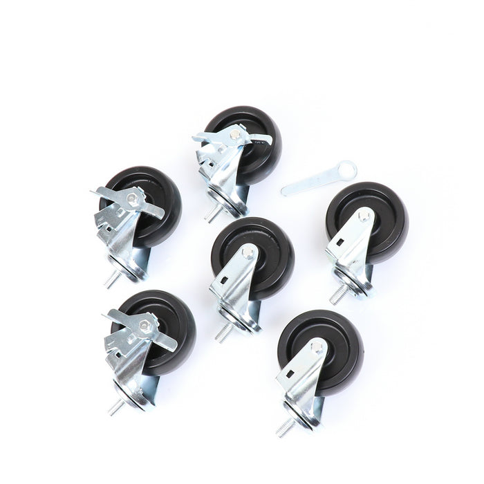 Castors, Set of 6, 4" Wheel Diameter(SKU - 830278)