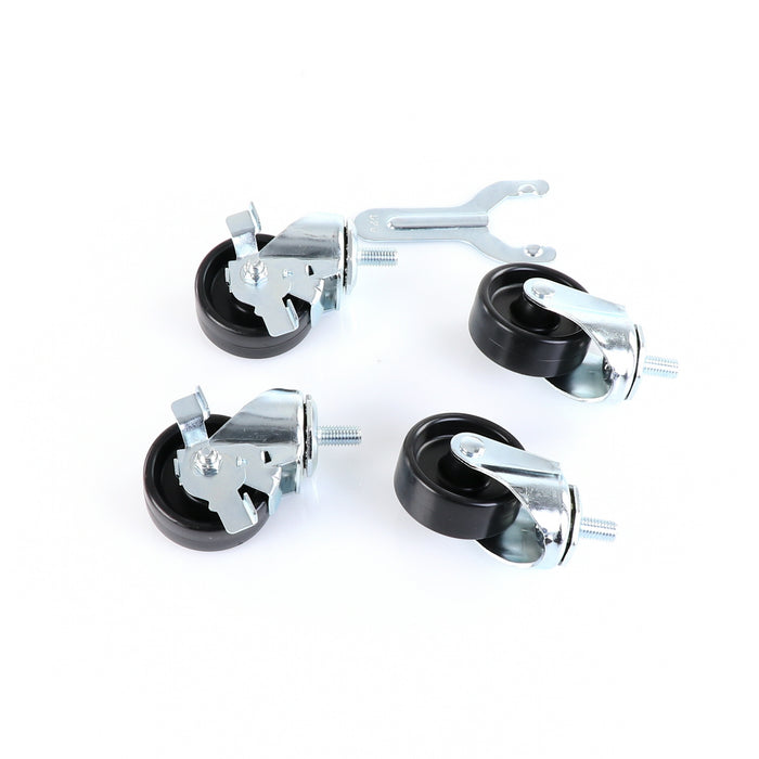 Castors, Set of 4, 3", KIT, 1/2" STEM, 3" Wheel Diameter(SKU - 883720)