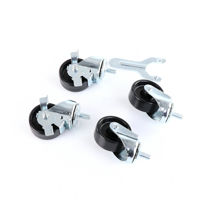 Castors, Set of 4, 3", KIT, 1/2" STEM, 3" Wheel Diameter(SKU - 883720)