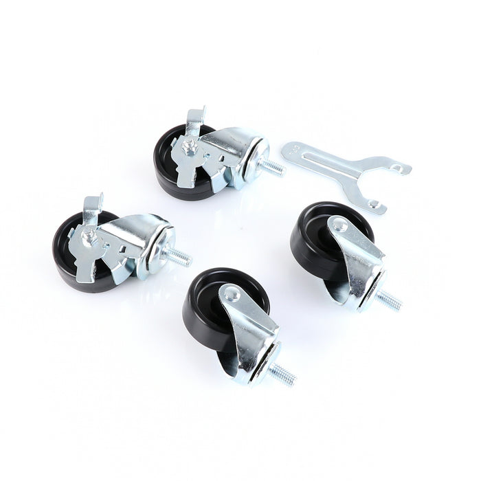 Castors, Set of 4, 3", KIT, 1/2" STEM, 3" Wheel Diameter(SKU - 883720)