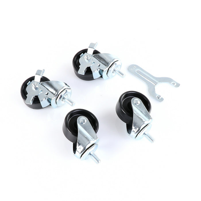 Castors, Set of 4, 3", KIT, 1/2" STEM, 3" Wheel Diameter(SKU - 883720)