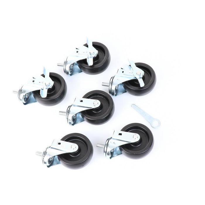 Castors, Set of 6, 4" Wheel Diameter(SKU - 830278)