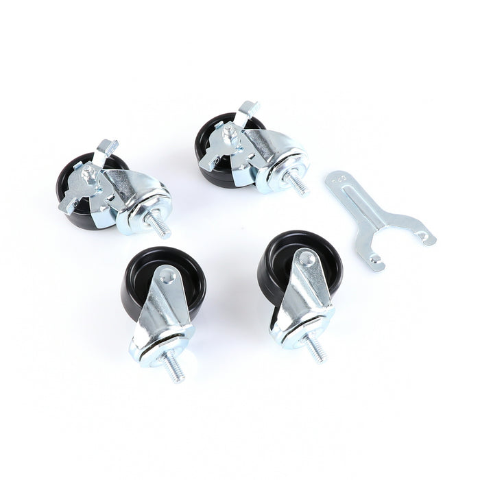 Castors, Set of 4, 3", KIT, 1/2" STEM, 3" Wheel Diameter(SKU - 883720)