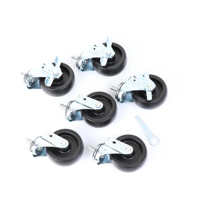 Castors, Set of 6, 4" Wheel Diameter(SKU - 830278)