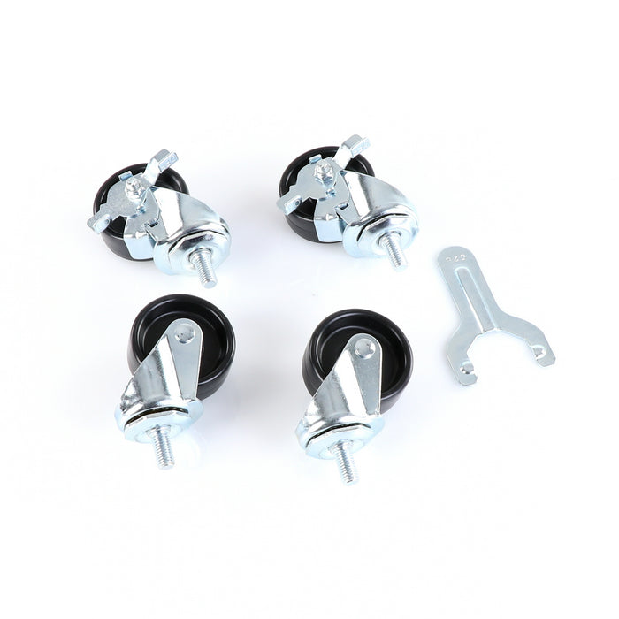 Castors, Set of 4, 3", KIT, 1/2" STEM, 3" Wheel Diameter(SKU - 883720)