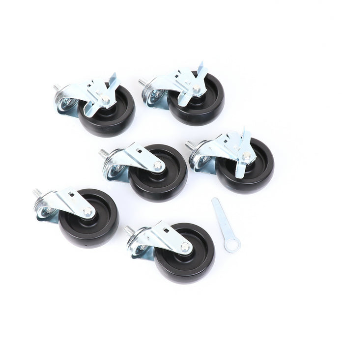 Castors, Set of 6, 4" Wheel Diameter(SKU - 830278)