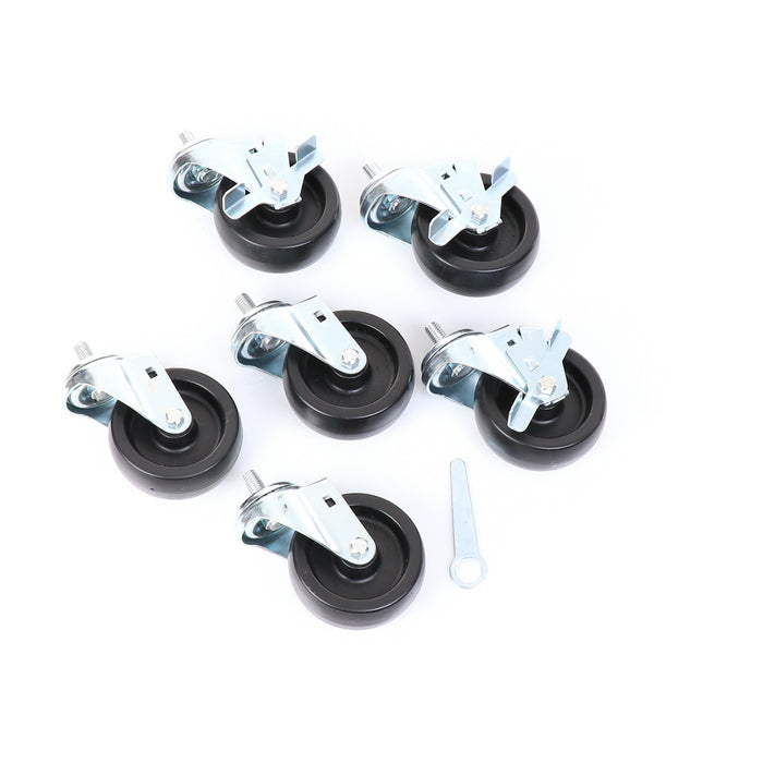 Castors, Set of 6, 4" Wheel Diameter(SKU - 830278)