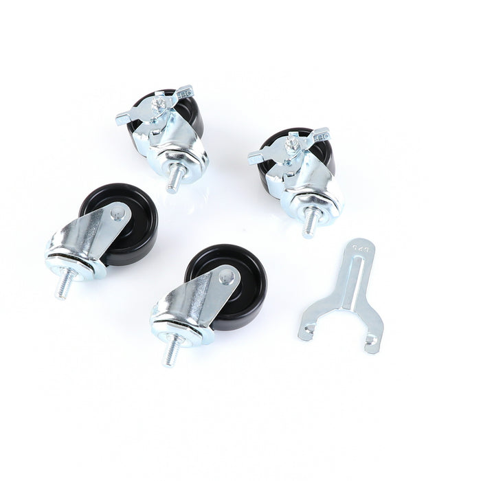Castors, Set of 4, 3", KIT, 1/2" STEM, 3" Wheel Diameter(SKU - 883720)