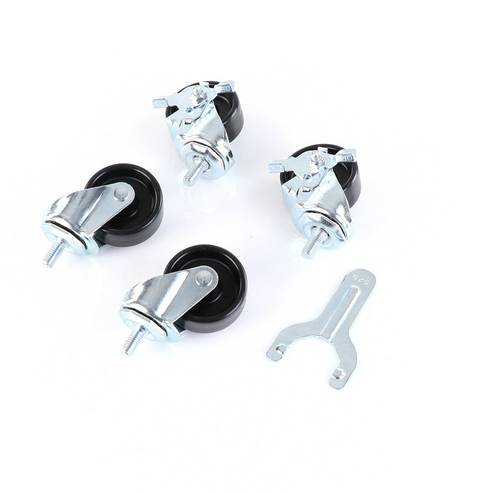 Castors, Set of 4, 3", KIT, 1/2" STEM, 3" Wheel Diameter(SKU - 883720)