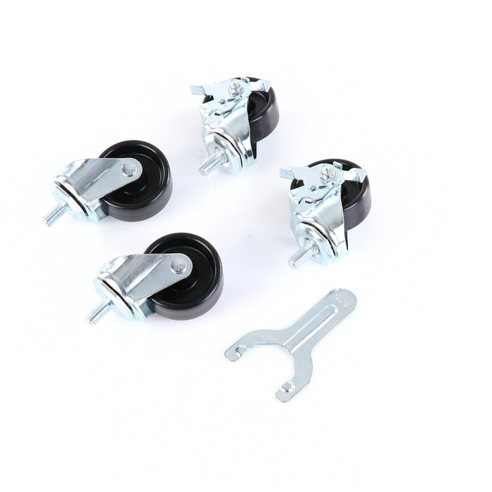 Castors, Set of 4, 3", KIT, 1/2" STEM, 3" Wheel Diameter(SKU - 883720)