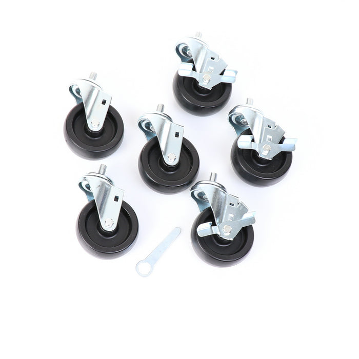 Castors, Set of 6, 4" Wheel Diameter(SKU - 830278)
