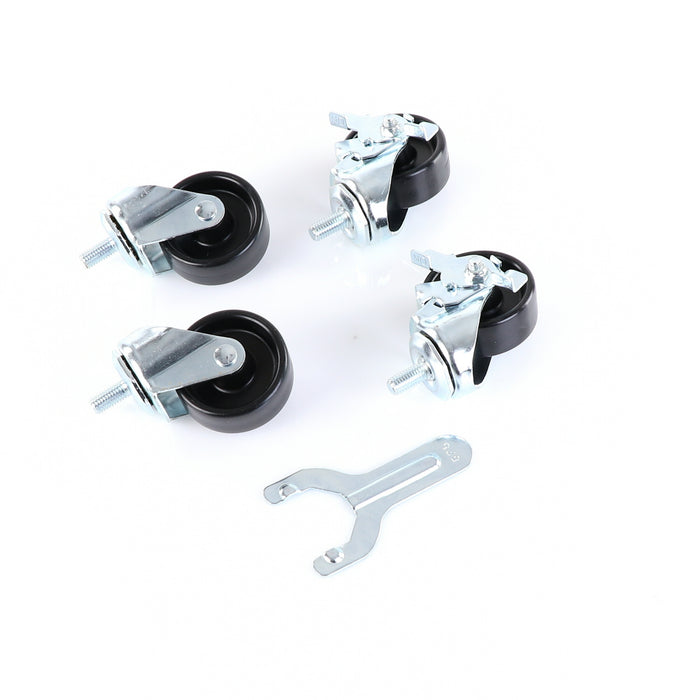 Castors, Set of 4, 3", KIT, 1/2" STEM, 3" Wheel Diameter(SKU - 883720)