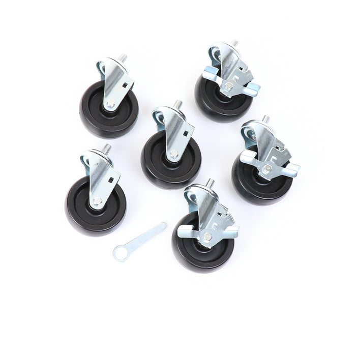 Castors, Set of 6, 4" Wheel Diameter(SKU - 830278)