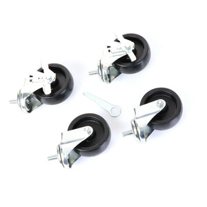 Castors, Set of 4, 3", KIT, 1/2" STEM, 3" Wheel Diameter(SKU - 883720)