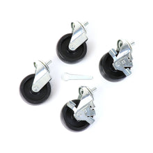 Castors, Set of 4, 3", KIT, 1/2" STEM, 3" Wheel Diameter(SKU - 883720)