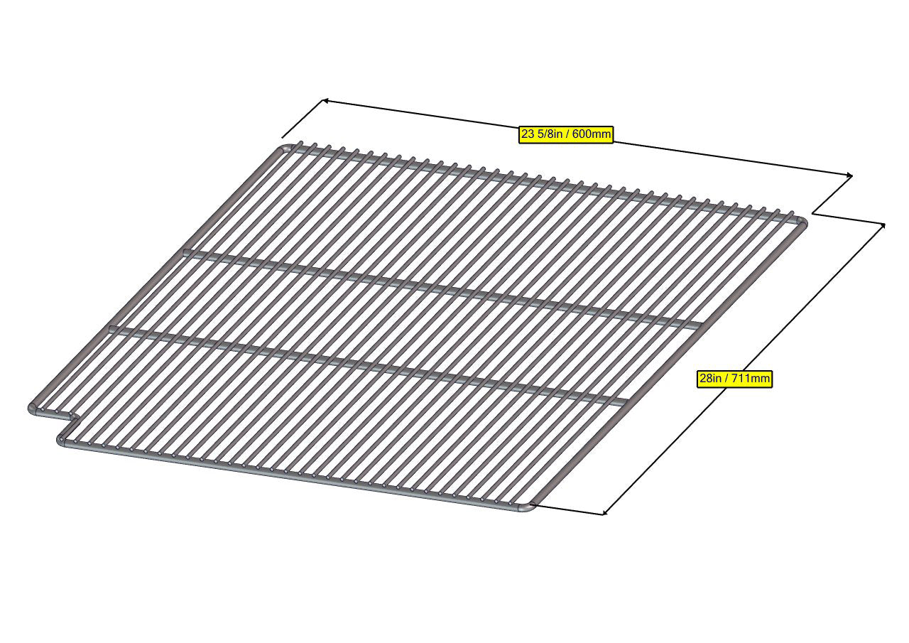 Gray Wire Shelf, Right, 23 5/8"W X 28"D (SKU - 868205-040)