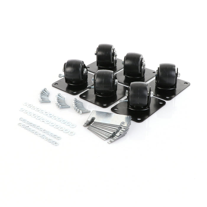CASTOR KIT, PLATFORM, SET/6, 4" (SKU - 895332)