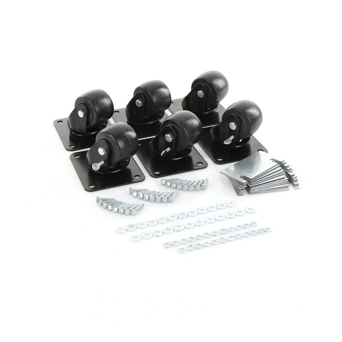 CASTOR KIT, PLATFORM, SET/6, 4" (SKU - 895332)