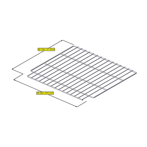 SHELF, TCGR-31/TCGDZ-59, WHITE WIRE, 22 5/32" X 24 3/8" (SKU - 907446-038)