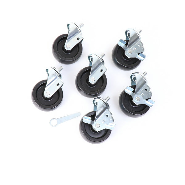 Castors, Set of 6, 4" Wheel Diameter(SKU - 830278)