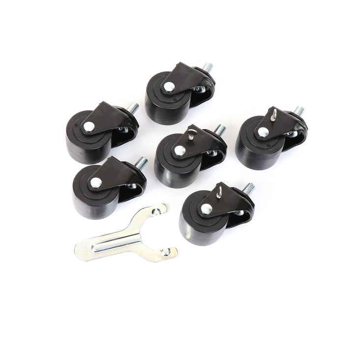 Castor, Set of 6, 3", KIT, 1/2" STEM (SKU - 885023)