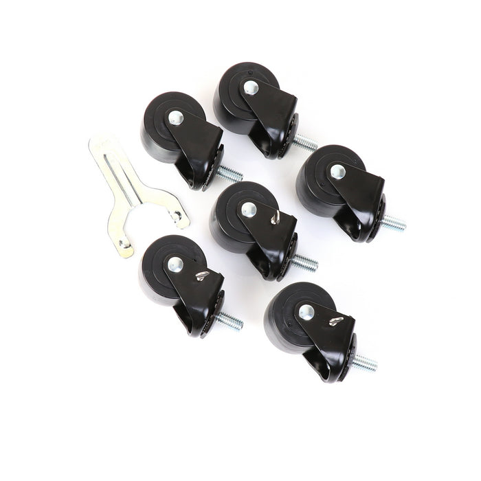 Castor, Set of 6, 3", KIT, 1/2" STEM (SKU - 885023)