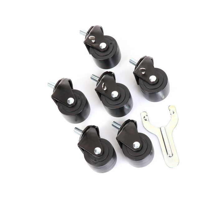 Castor, Set of 6, 3", KIT, 1/2" STEM (SKU - 885023)