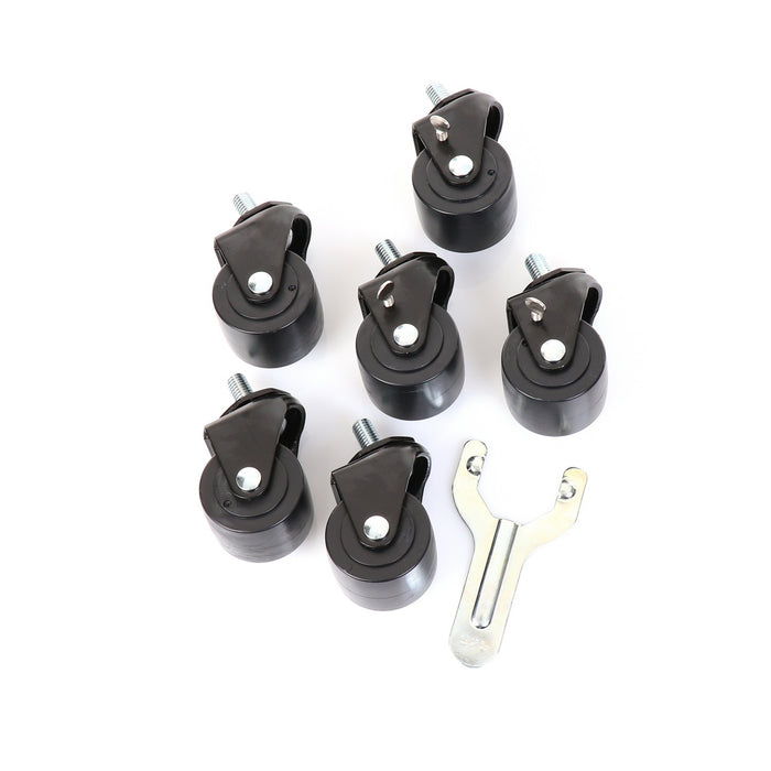 Castor, Set of 6, 3", KIT, 1/2" STEM (SKU - 885023)