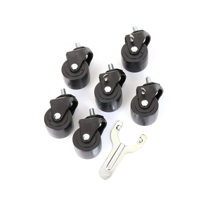 Castor, Set of 6, 3", KIT, 1/2" STEM (SKU - 885023)