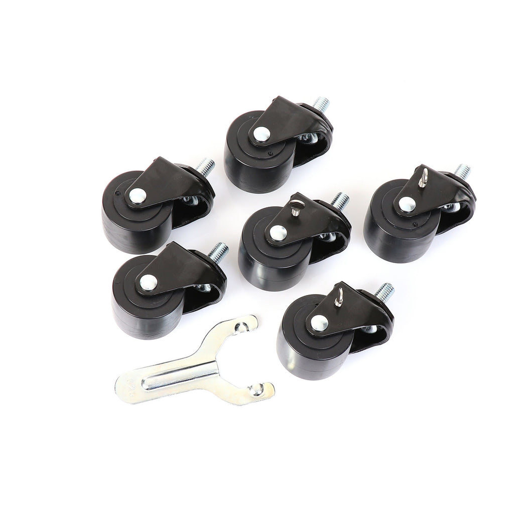 Castors, Set of 6, 2 1/2