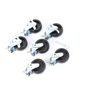 Castors, Set of 6, 4" Wheel Diameter(SKU - 830278)