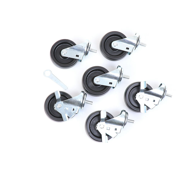 Castors, Set of 6, 4" Wheel Diameter(SKU - 830278)