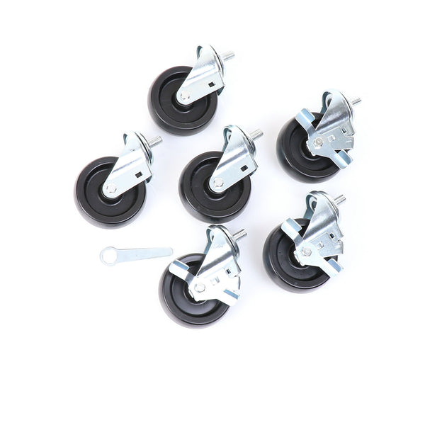 Castors, Set of 6, 4" Wheel Diameter(SKU - 830278)